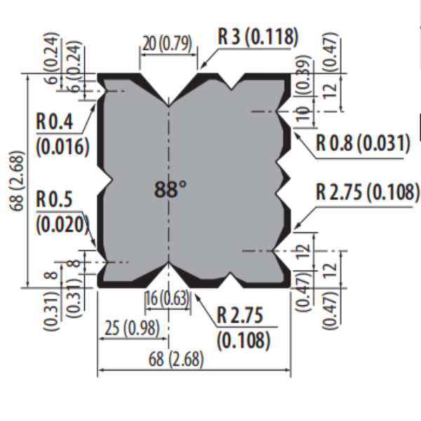 Стиль Amada H68 88° 4V